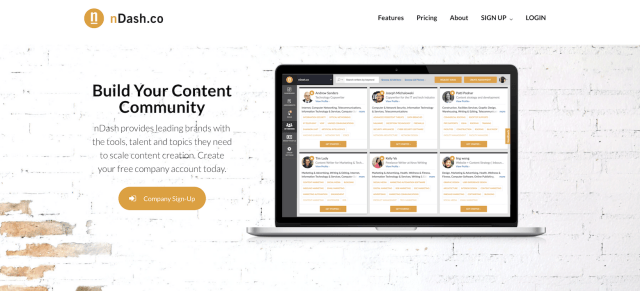 nDash Landing Page Example