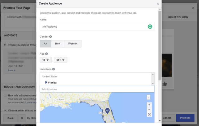 Creating an Audience on Facebook