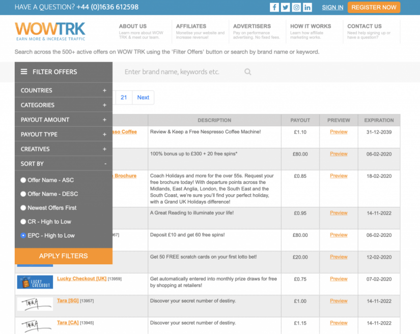 EPC on the Offer Directory