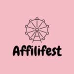 Affilifest logo with pink background